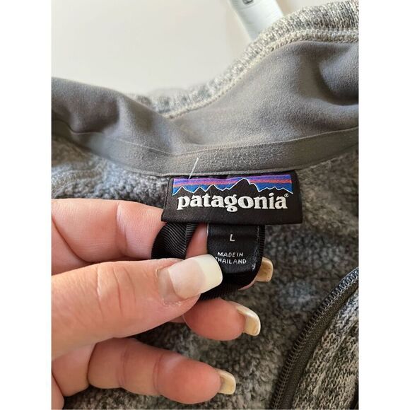 Patagonia Womens Better Sweater 1/4 Zip Pullover Sz M Stonewashed Gray Hiking - Picture 5 of 9